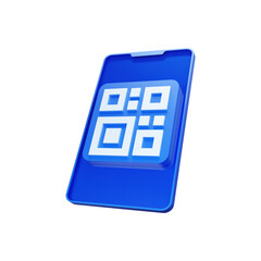 Qr code 3d rendering illustration