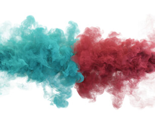 Fototapeta premium Aquamarine red smoke. 3d render.