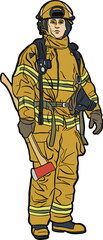 Firefighter fireman emergency
rescue team 
