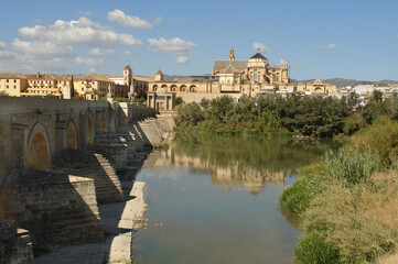 Panorama of the old town of Cordoba in Spain.