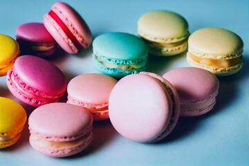 Obraz premium falling stack of macarons , soft and natural color