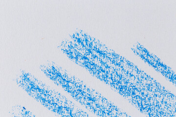 Wax crayon hand drawing blue background
