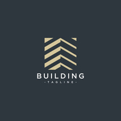 abstract building logo square shape