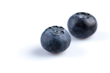 Blueberries on white background