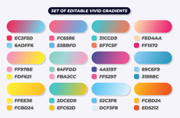 Bright vibrant gradient backgrounds collections