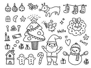 christmas doodle set