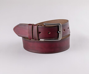 colorful leather belt standing in isolated environment