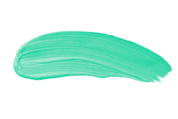 Paint mint green sketch track watercolor art border isolated on the white background photo