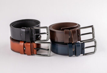 colorful leather belt standing in isolated environment