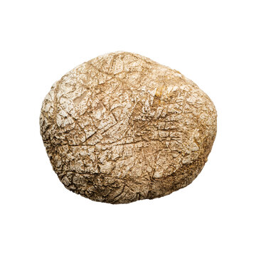Isolated stone on white background