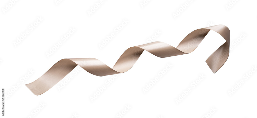 Poster gold roll ribbon for design element isolated