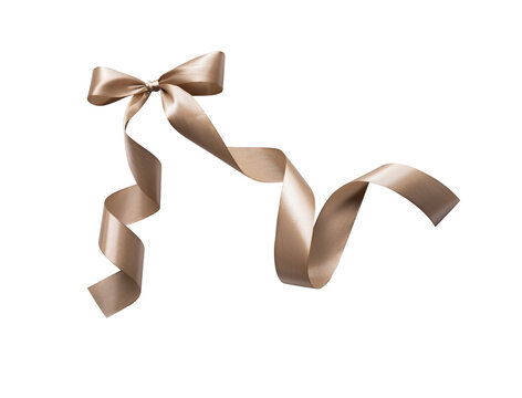 Golden ribbon bow for luxury gift box ornament