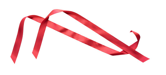 Double red ribbon for border and design element