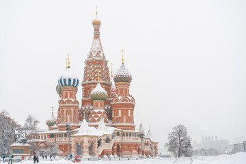 saint basil cathedral in winter