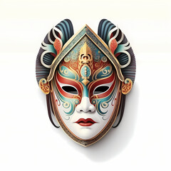 Chinese Opera Mask isolated on White Background