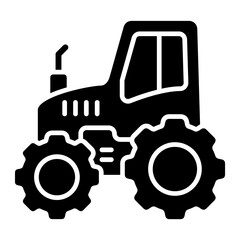 Tractor Glyph Icon