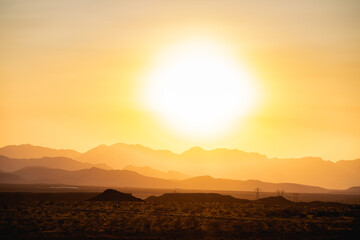 Obraz premium Sunset on the back roads of California