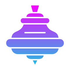 Spinning Top Glyph Gradient Icon