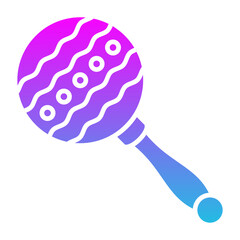 Rattle Glyph Gradient Icon
