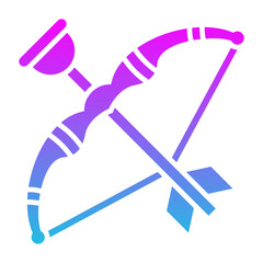 Archery Glyph Gradient Icon