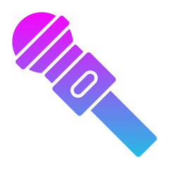 Mic Glyph Gradient Icon