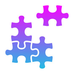 Obraz premium Puzzle Glyph Gradient Icon