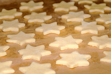 Baking traditional christmas cookies