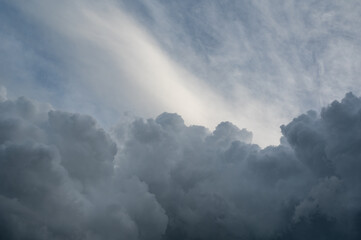 Naklejka na ściany i meble Gray clouds in the sky