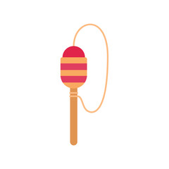 Cartoon Color Kendama Japanese Wooden Toy in Shape of A Ball And Cup Flat Design Style. Vector illustration