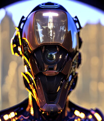 Fototapeta premium Robots portraits pack. Generative AI. referance. Game art
