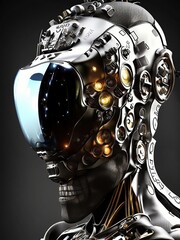 Robots portraits  pack. Generative AI. referance. Game art