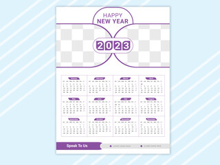Professional 2023 calendar design template