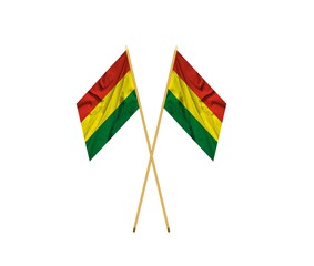 Waving national flag of Bolivia.