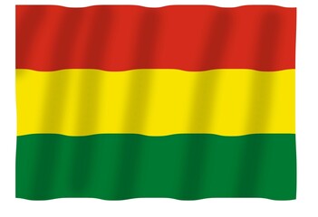 Waving national flag of Bolivia.