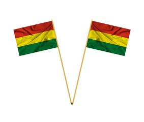 Waving national flag of Bolivia.