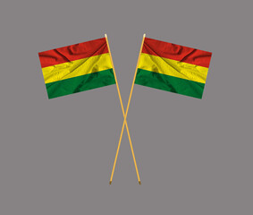 Waving national flag of Bolivia.