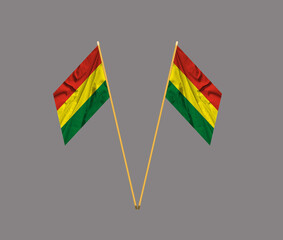 Waving national flag of Bolivia.