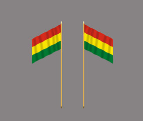 Waving national flag of Bolivia.