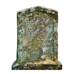 Old grave tombstone tomb stone in PNG isolated on transparent background