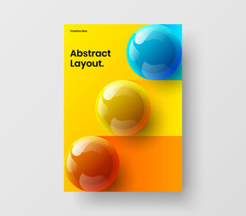 Clean company cover design vector illustration. Creative realistic balls placard concept.