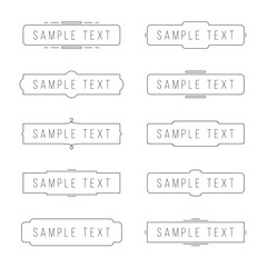Text frame rectangle sign - vector collection