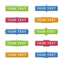 Simple modern frame design element set for text