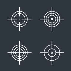 Crosshair icon set vector