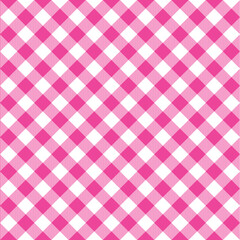 Pink white seamless plaid vector texture