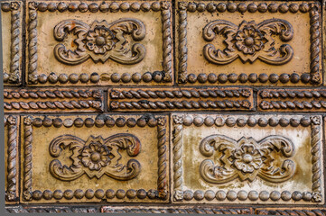 Tile on one of the houses of Kiev, Ukraine.