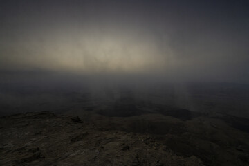 fog over the mountains - Ramon Crater
