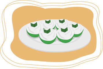 Talam asian food flat design illustration