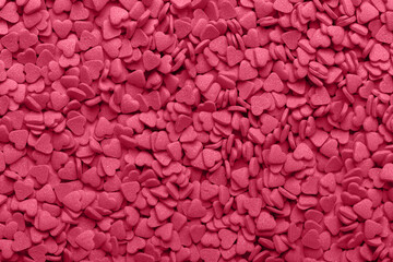 Heart shape pink sweet candies