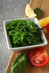 Concept of Japanese cuisine, Chuka salad, close up