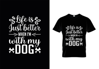 Dogs typography t-shirt design vector, dog lover quotes t-shirt design.